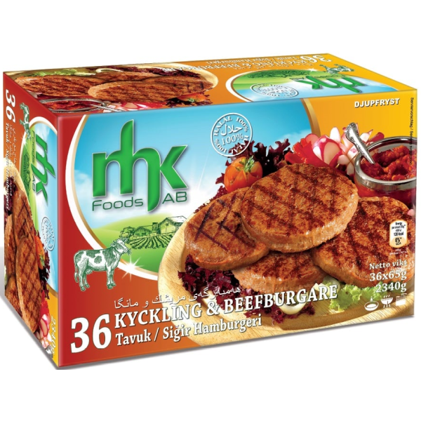 Mhk Kyckling & Beefburgare 2,3kg fryst