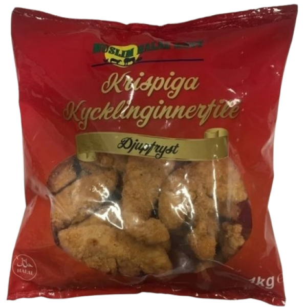 Mhk Krispiga kycklinginnerfilé 1kg fryst