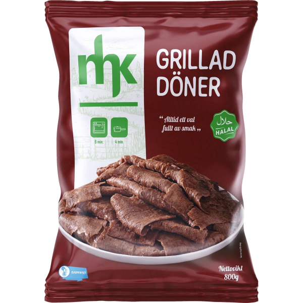 Mhk Grillad Döner Kebab 800g fryst