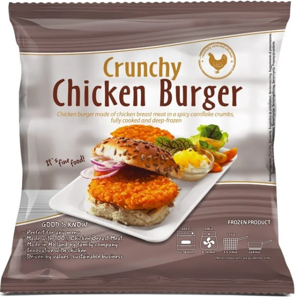 Elburg Crunchy Chicken Burger 1kg fryst