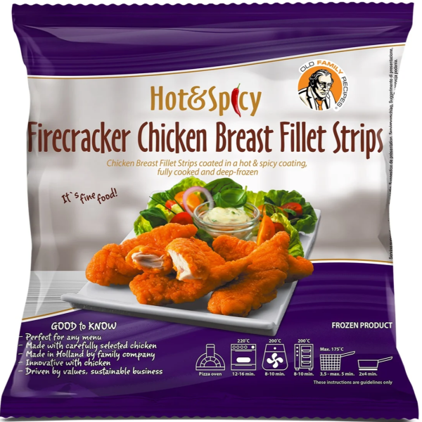 Elburg Strimlat Kycklingfilé Hot & Spicy 1kg fryst