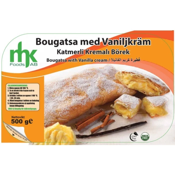 Mhk Bougatsa Vaniljkräm 500g fryst