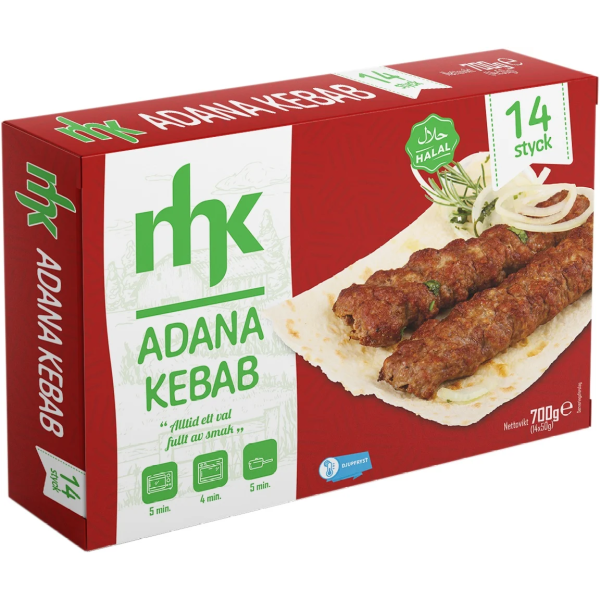 Mhk Adana Kebab 14 pack 700g fryst