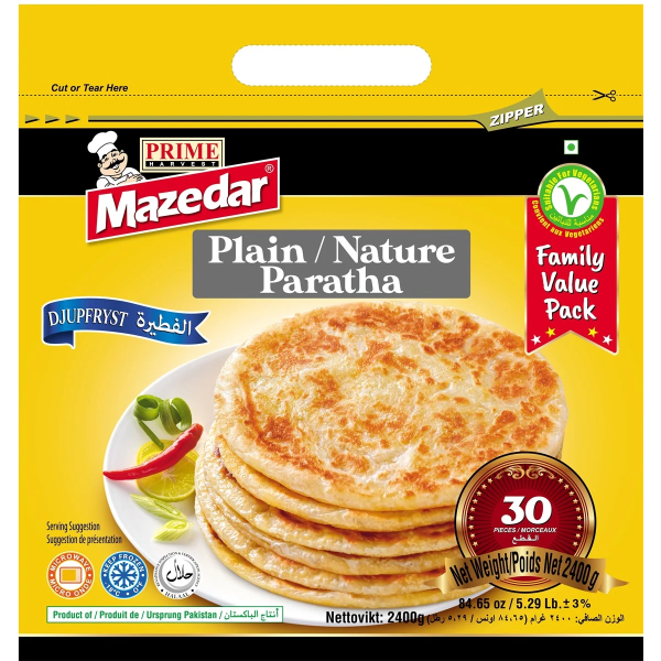 Mazedar Plain Paratha 2,4kg 30st fryst