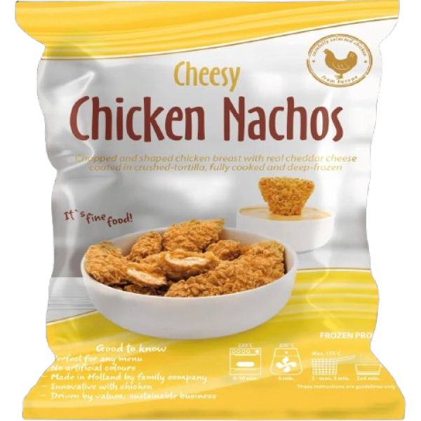 Elburg Cheesy Chicken Nachos 1kg fryst