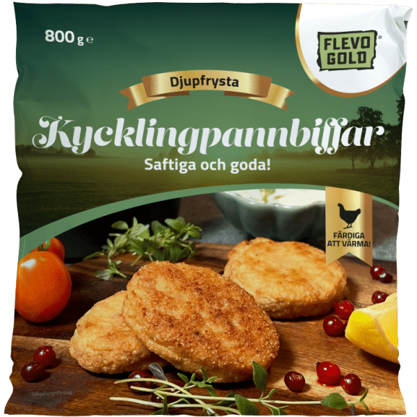 Flevo Gold Kyckling Pannbiffar 800g fryst